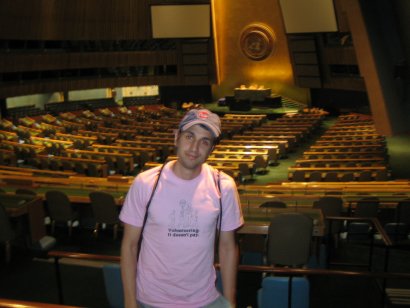 Io nella stanza dove si riuniscono le Nazioni Unite